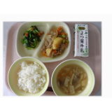 5月20日（火）　肉じゃが　からし和え　しめじのみそ汁