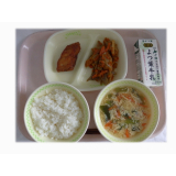 12月9日（火）　ほっけザンギ　きんぴらごぼう　かきたま汁