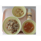 1月16日（金）　五目ごはん　ながいもの炒め物　沢煮椀