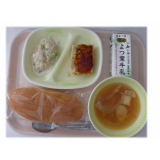 3月4日（水）　ツナサンド　高野豆腐入りミートローフ　洋ふスープ