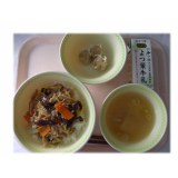 10月16日（金）　中華丼　肉しゅうまい　えのきのみそ汁